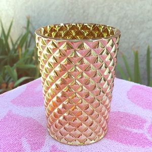 Optical Gold Tumbler Cup Desk Office Home Decor